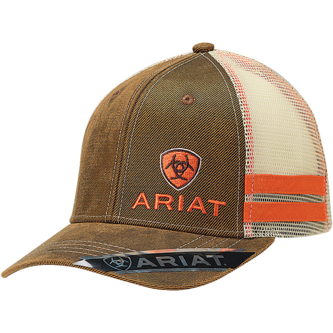 2025 Ariat Mens Structured Medium High Cap 10022929 - Brown Oilskin